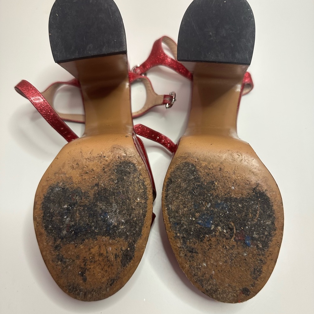 Marc Jacobs Fuchsia Glitter Platform Heels - Picture 5 of 5